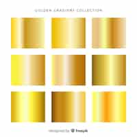 Free vector golden gradient collection