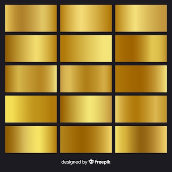 Golden gradient pack Free Vector