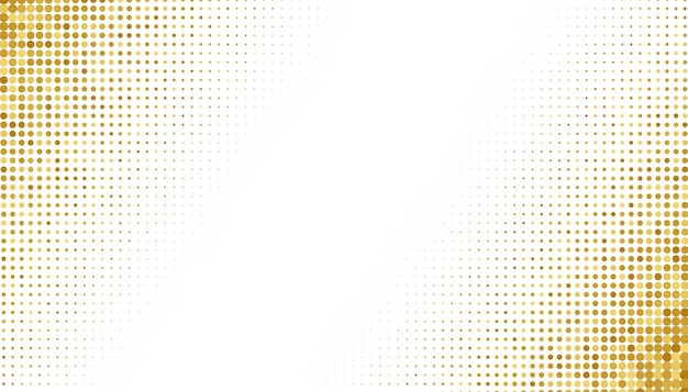 Golden halftone on white background