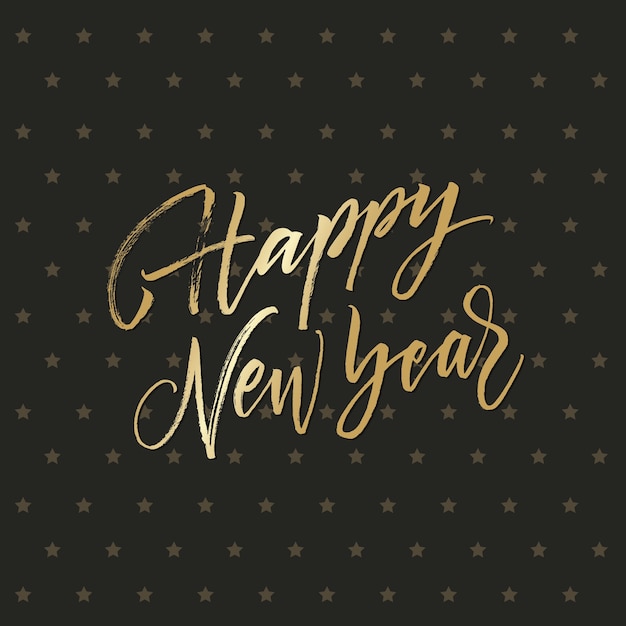 Free vector golden happy new year background