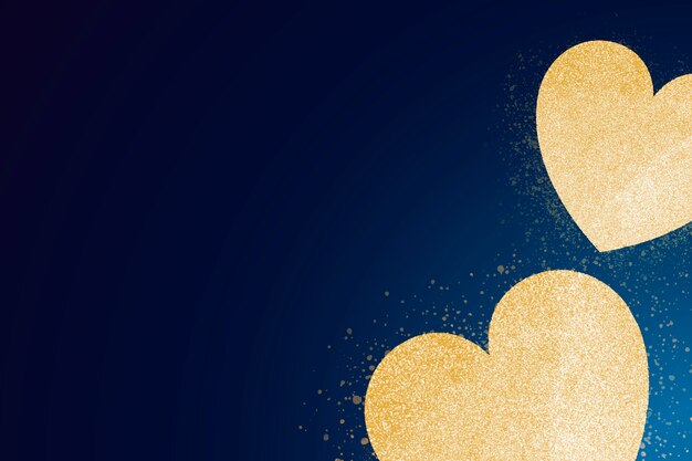 Golden heart banner