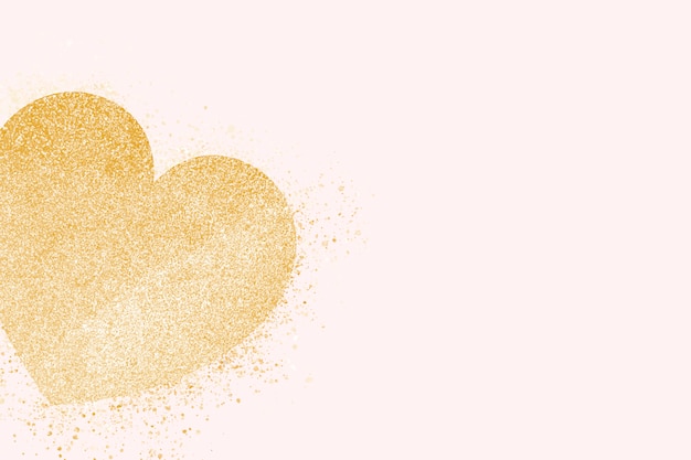 Free vector golden heart banner