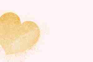 Free vector golden heart banner