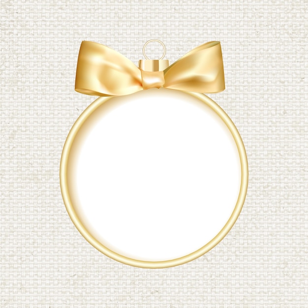 Golden hristmas ball on grey background.