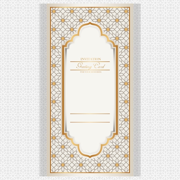 Free vector golden invitation card design