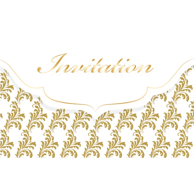 Golden invitation design
