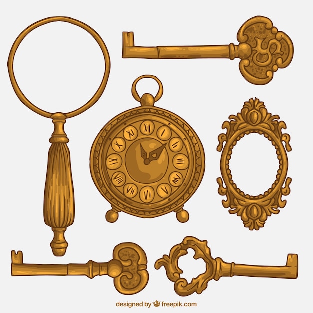 Золотые ключи и старинные элементы