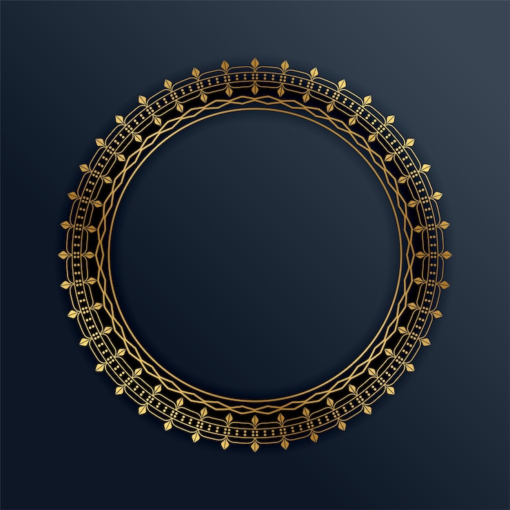 Free Vector golden lace frame background for ethnic and indian art