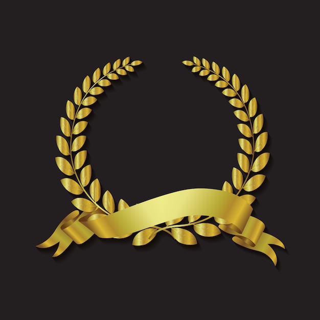 Бесплатное векторное изображение Золотые листья венок фон