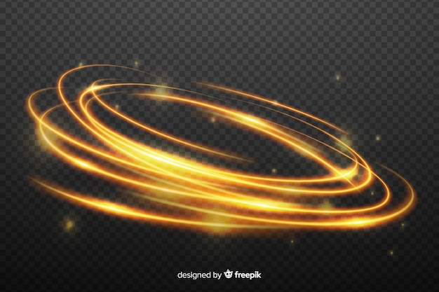 Free vector golden light abstract whirl effect