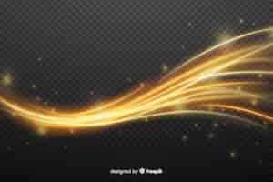 Бесплатное векторное изображение Золотой световой эффект без фона