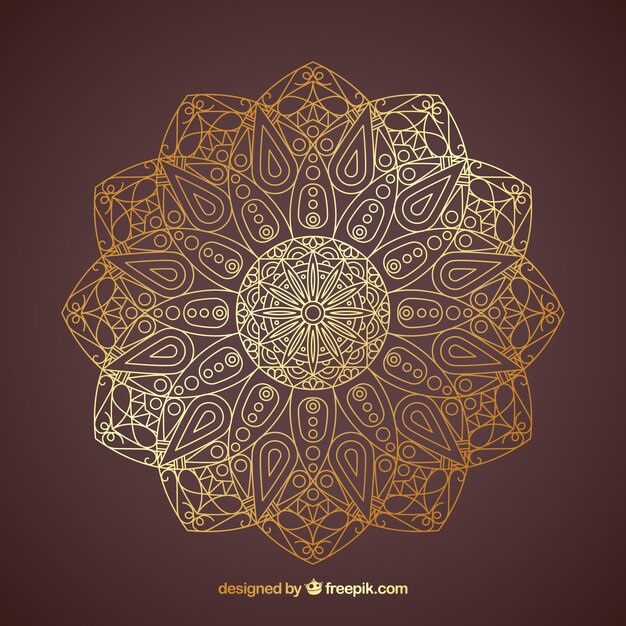 Golden lineal mandala