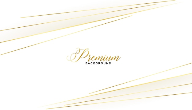 Free vector golden lines style luxury white background