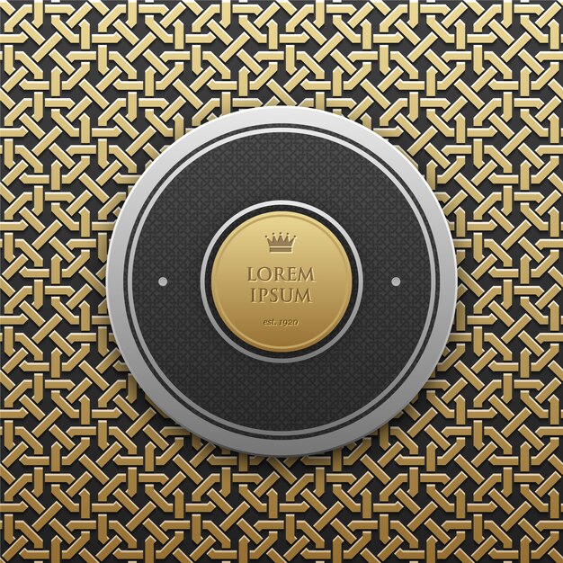 Golden logo and pattern background