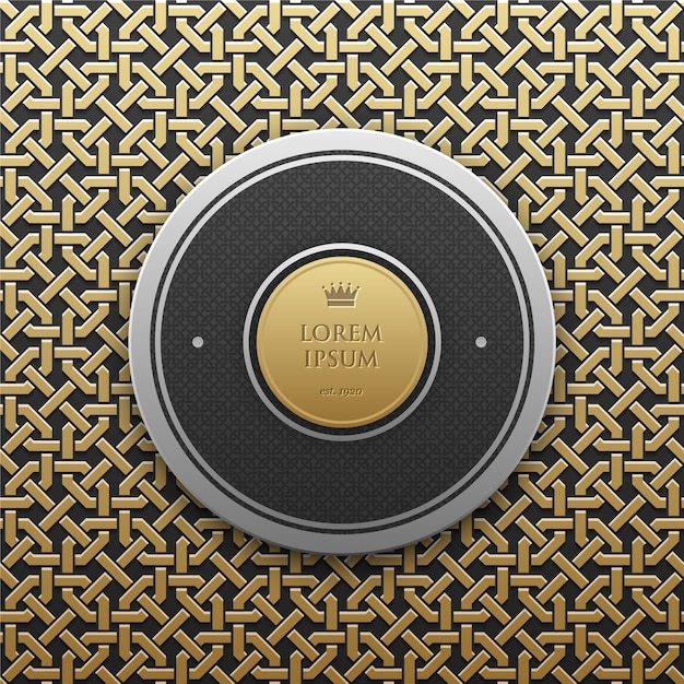 Golden logo and pattern background