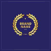 Бесплатное векторное изображение Золотой дизайн логотипа шаблон