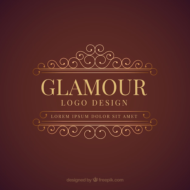 Golden logo in vintage and luxury style