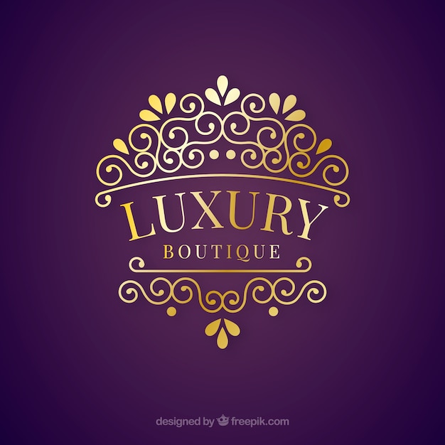 Golden logo in vintage and luxury style