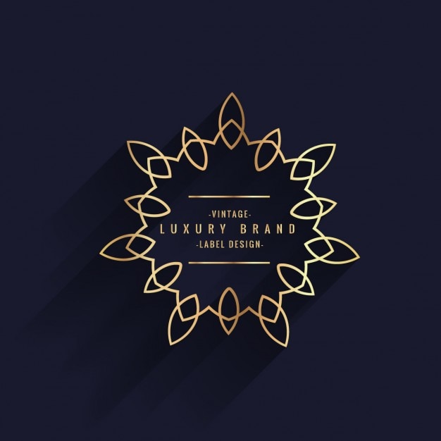 मुफ़्त वेक्टर golden logo with ornamental style