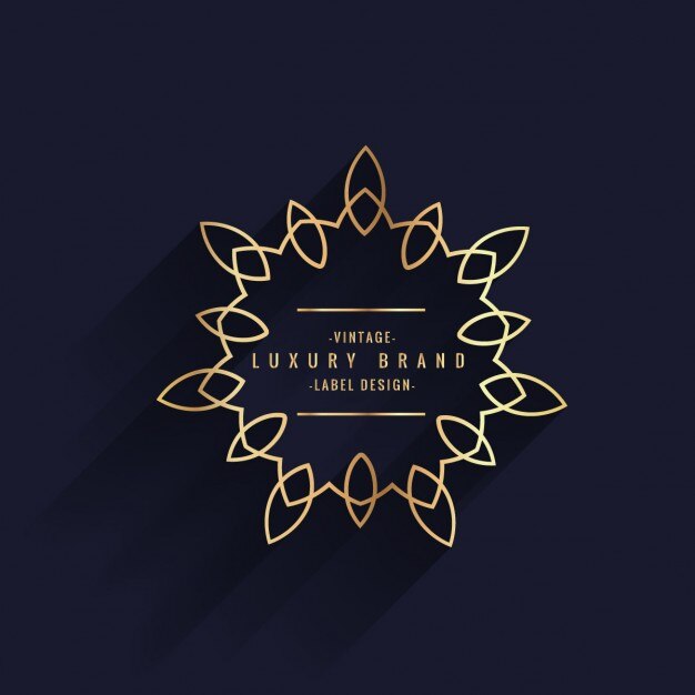 मुफ़्त वेक्टर golden logo with ornamental style