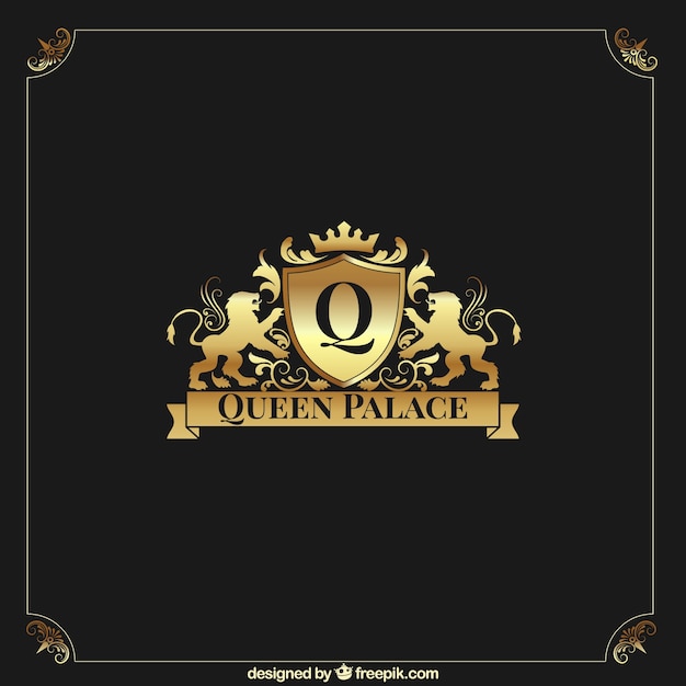 Golden logo with vintage and luxury style