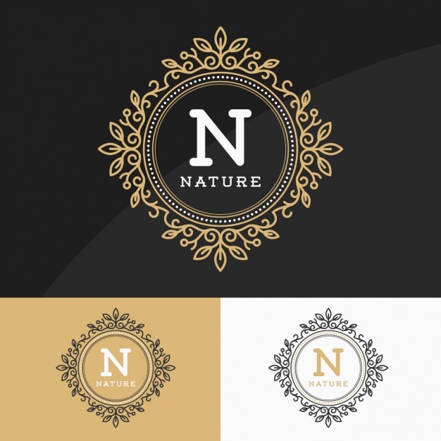 Free vector golden logos set