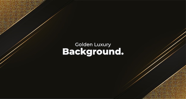 Golden Luxury Background Template with Geometric Shapes