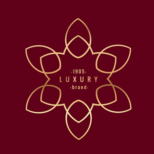 Golden luxury brand free vector download