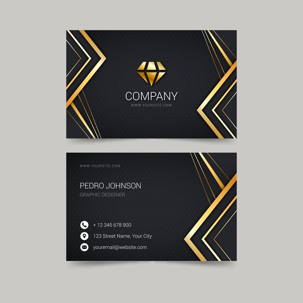 Golden luxury business cards