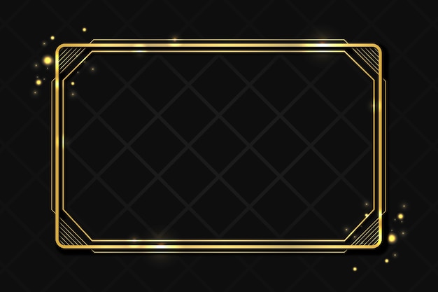 Golden luxury frame template