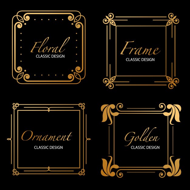 golden luxury frames