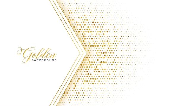 Free vector golden luxury halftone glitter white background