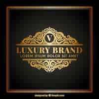 Free vector golden luxury logotype template