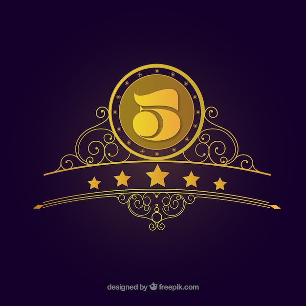 Golden luxury logotype template