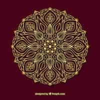 Free vector golden luxury mandala background