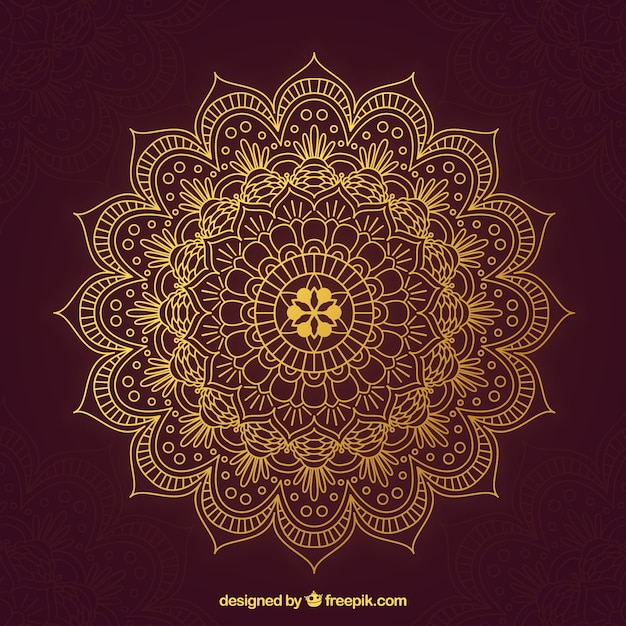 Free vector golden luxury mandala background