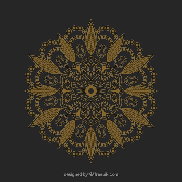 Golden luxury mandala background