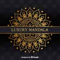 Free vector golden luxury mandala background