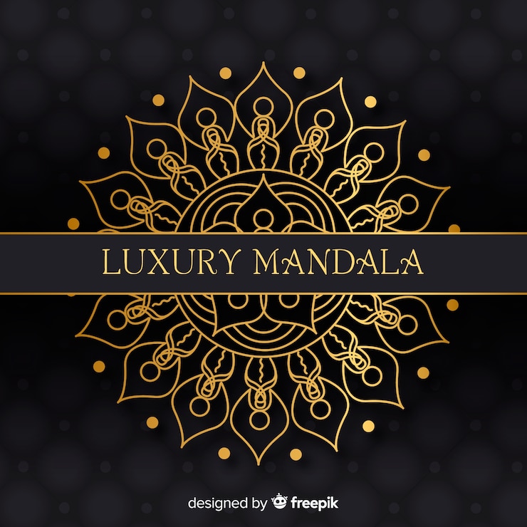 Free Vector golden luxury mandala background