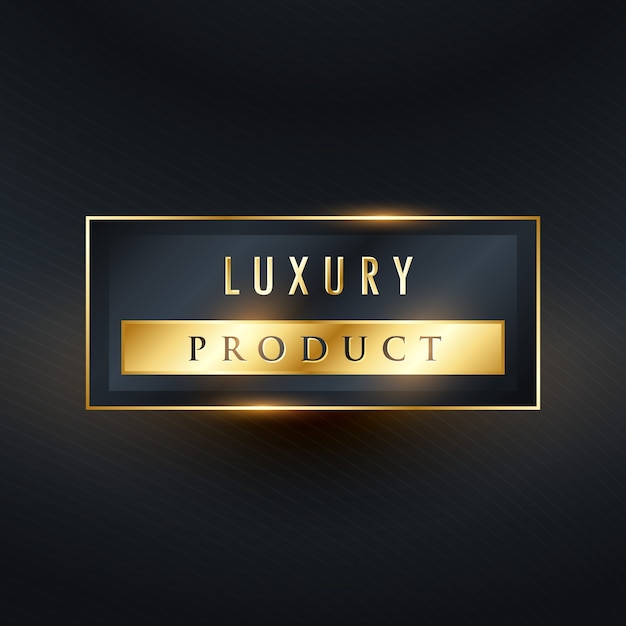 Free vector golden luxury product label