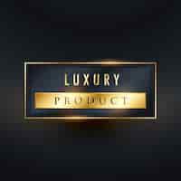 Free vector golden luxury product label