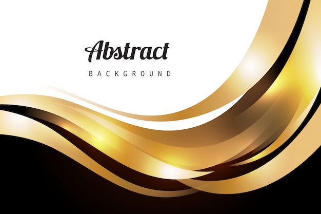 Golden luxury wavy background