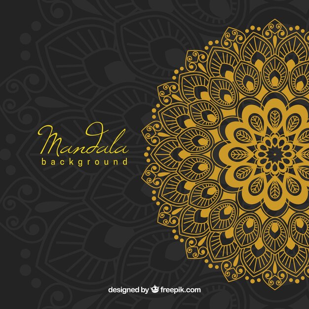 Golden mandala background with luxurious style