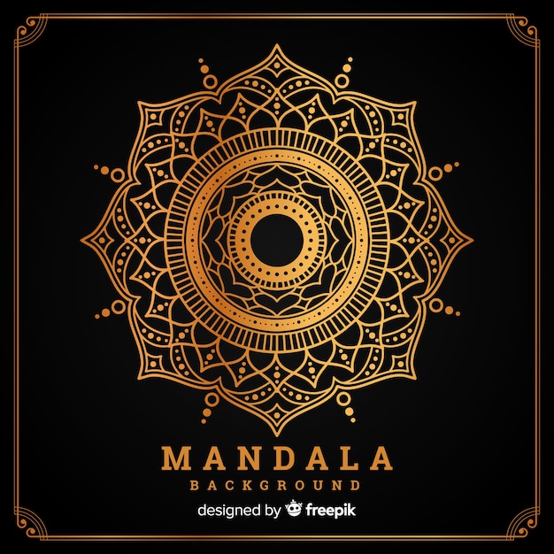 Free vector golden mandala background