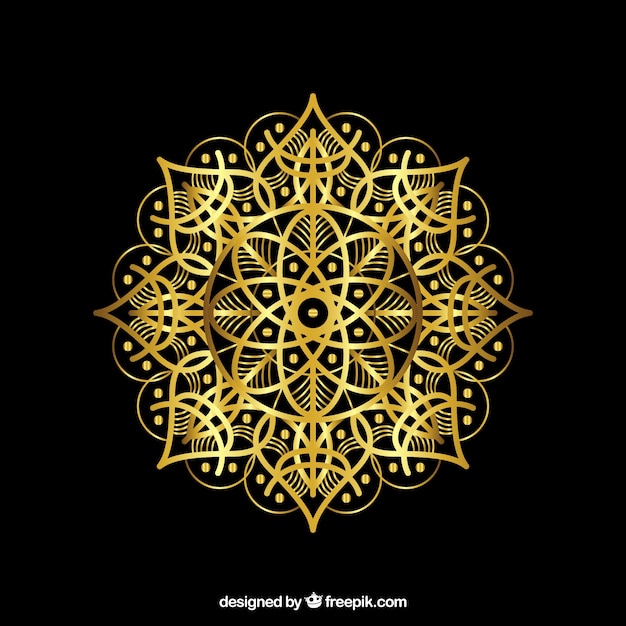 Golden mandala background