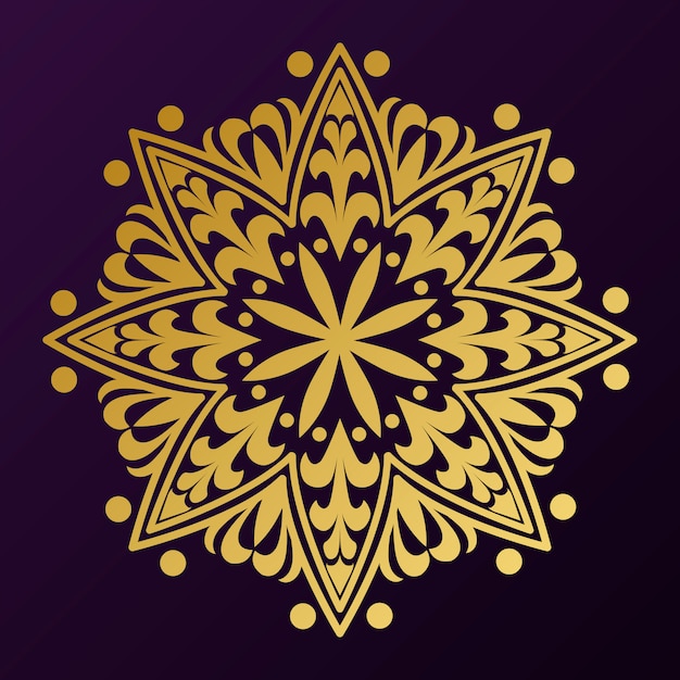 Golden mandala badge