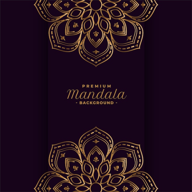 Vettore gratuito golden mandala sfondo decorativo design