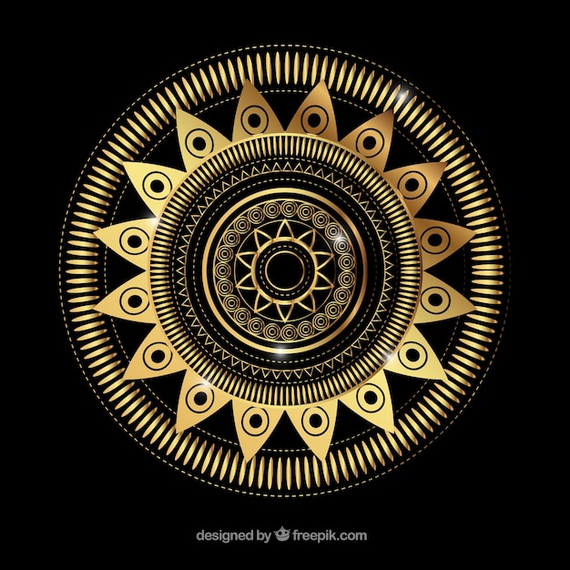 Vettore gratuito oro mandala