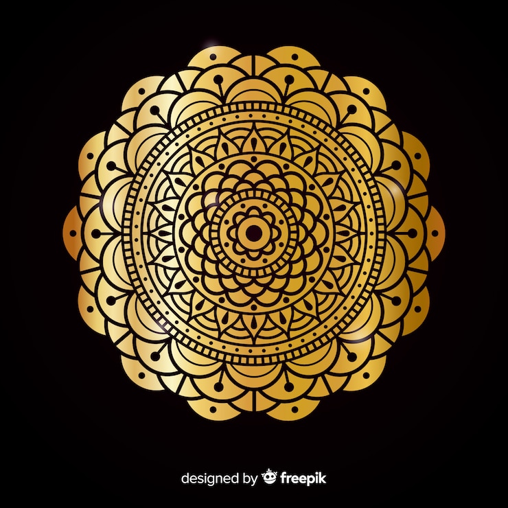 Free Vector golden mandala