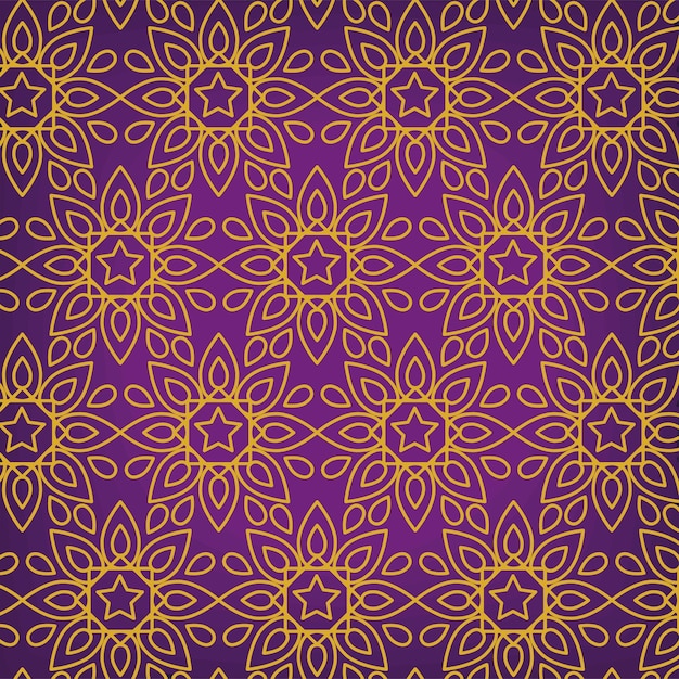 golden mandalas pattern decorative background